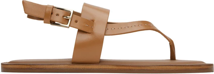 Max Mara Tan Thongstitch Sandals