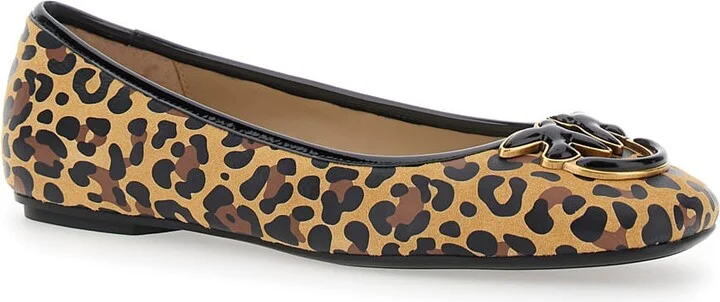 'max' Multicolor Ballet Shoes With Logo Love Birds Diamond Cut On The Front And Leopard Motif In Suede Woman - Image 2
