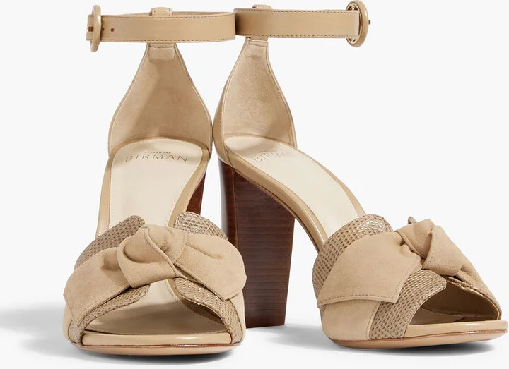 Maxi Clarita 90 suede, smooth and lizard-effect leather sandals - Image 2