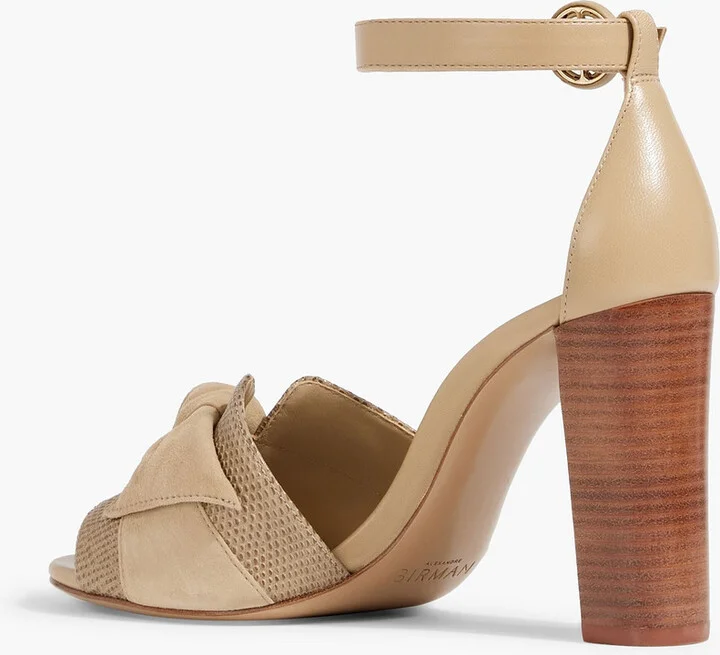 Maxi Clarita 90 suede, smooth and lizard-effect leather sandals - Image 3