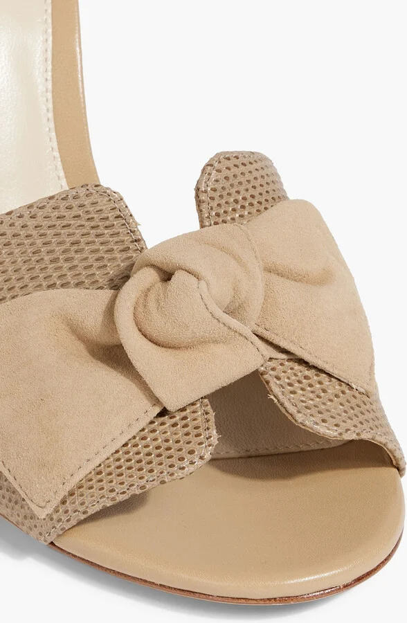 Maxi Clarita 90 suede, smooth and lizard-effect leather sandals - Image 4