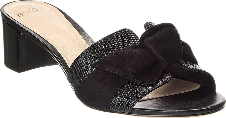Maxi Clarita Block 45 Embossed Leather & Suede Sandal