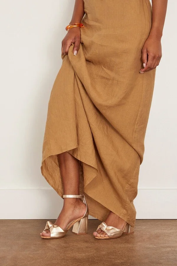 Maxi Clarita Flare 75 Sandal in Golden - Image 2