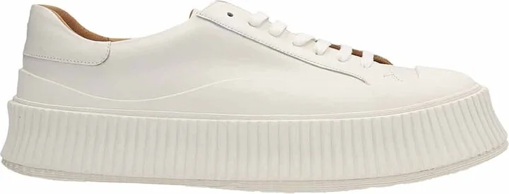 Maxi Sole Leather Sneakers