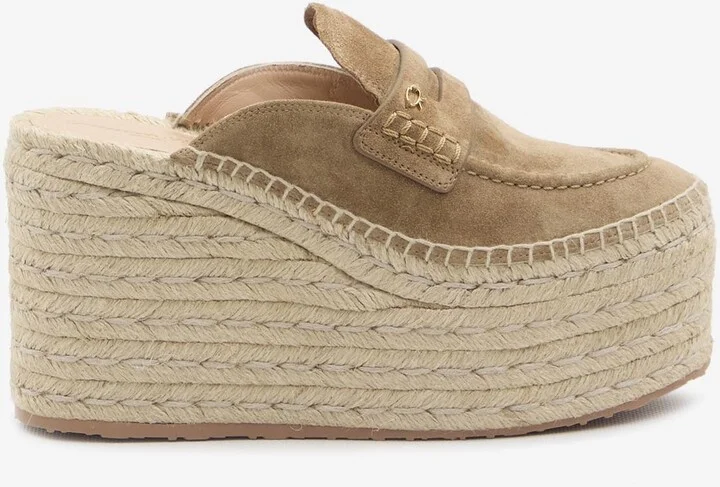 Maxilla 100 Suede Platform Espadrille Mules