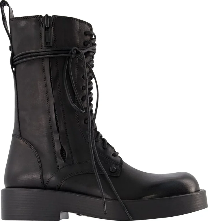 Maxim Ankle Boots in Black Leather