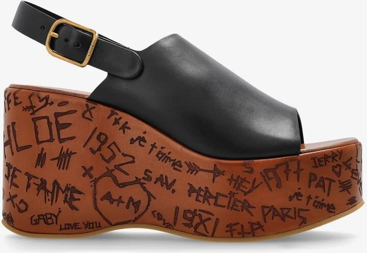 Maxime 130 Leather Wedge Sandals