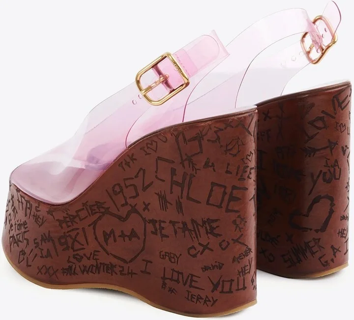 Maxime 130 Plexi Wedge Sandals - Image 3
