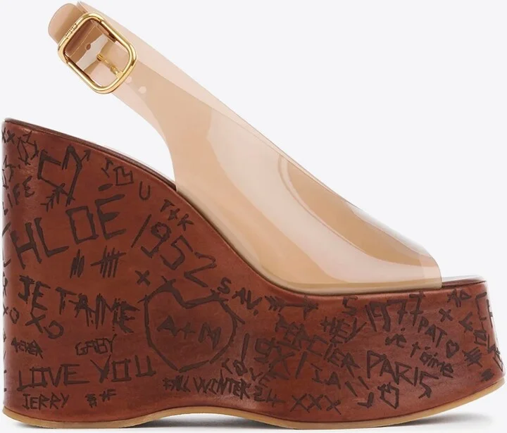 Maxime 130 Plexi Wedge Sandals