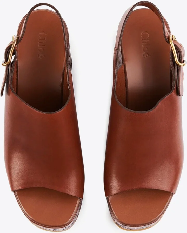 Maxime 80 Leather Wedge Sandals - Image 2