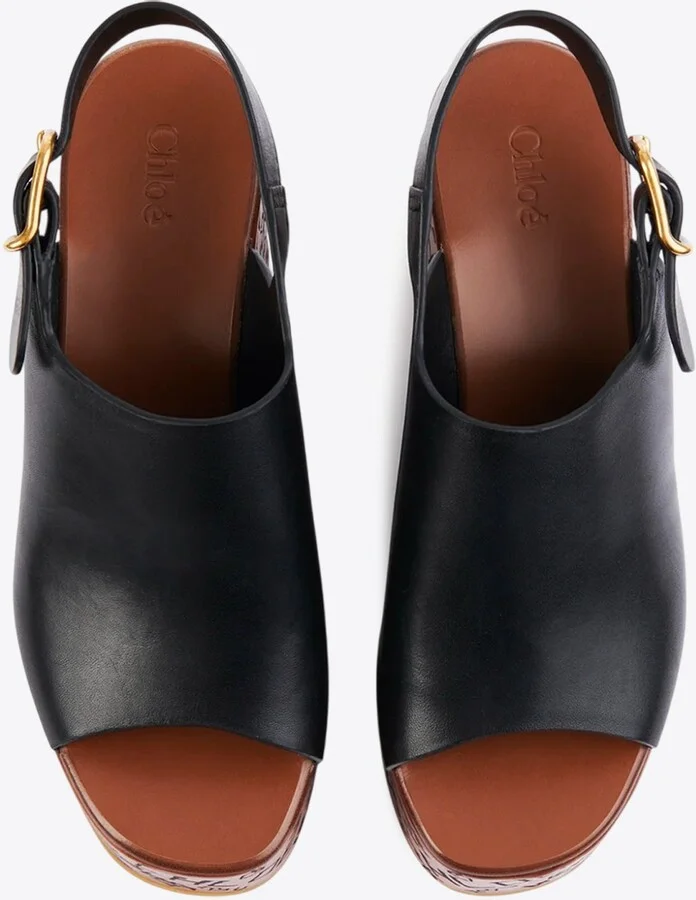 Maxime 80 Leather Wedge Sandals - Image 2