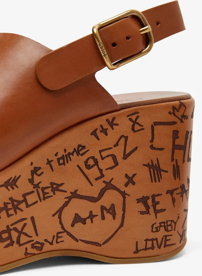 Maxime brown leather sandals - Image 4