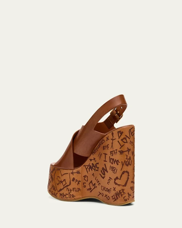 Maxime Leather Crisscross Platform Sandals - Image 11