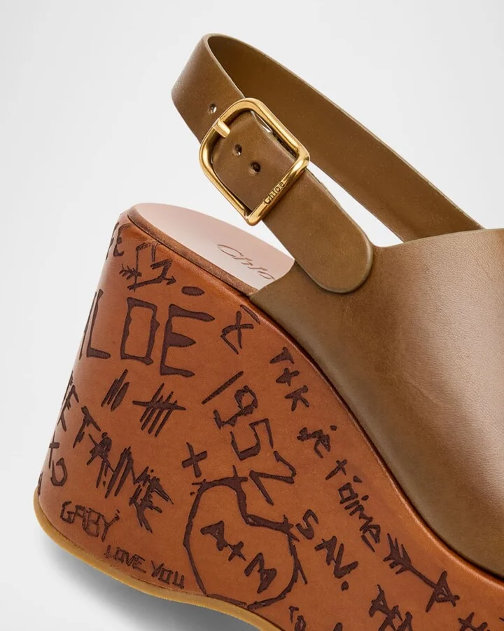 Maxime Leather Slingback Platform Sandals - Image 6