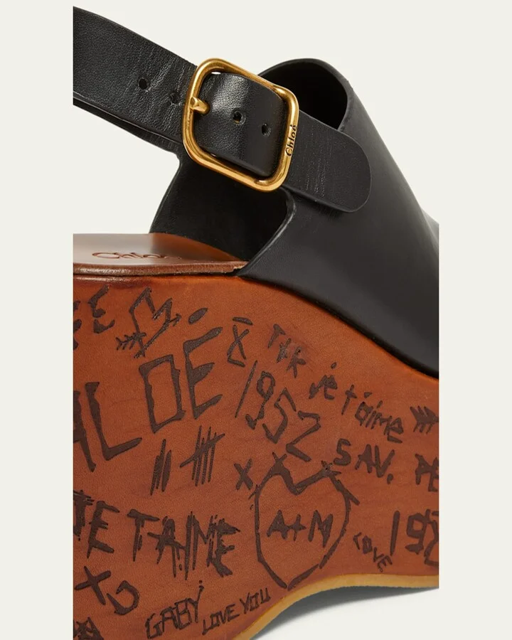 Maxime Leather Slingback Platform Sandals - Image 4