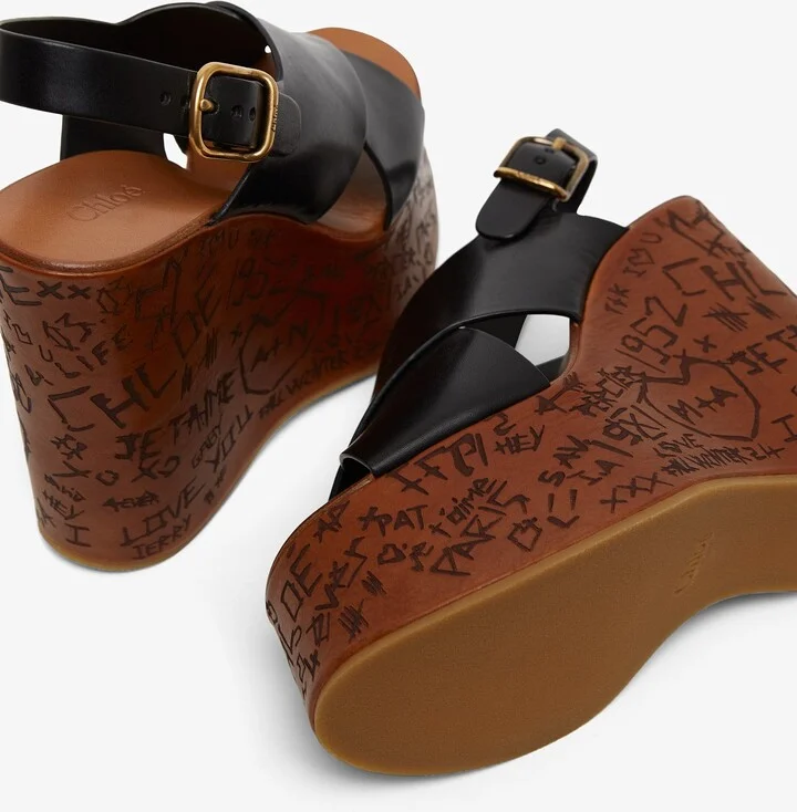 Maxime leather wedge sandals - Image 5