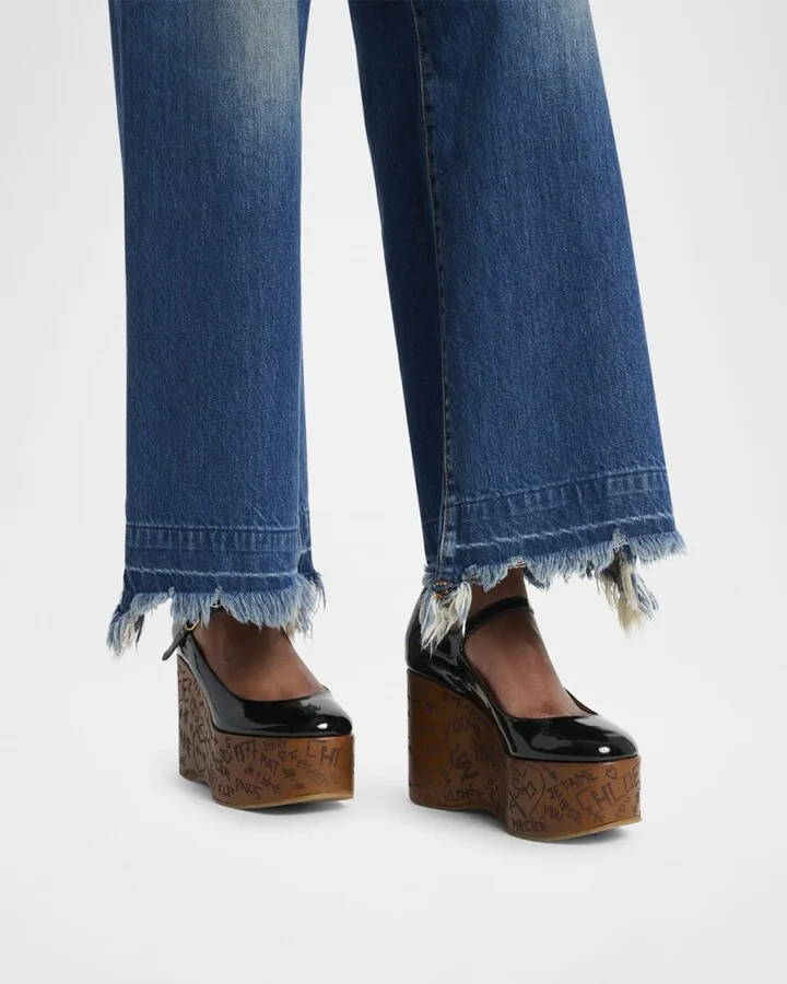 Maxime Patent Leather Platform Wedge Sandals - Image 6