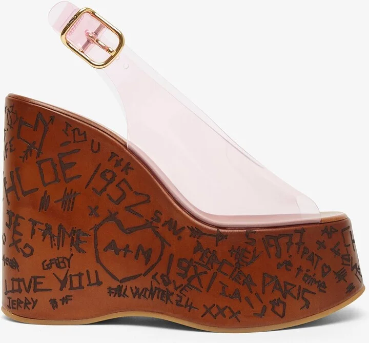 Maxime plexi pink sandals