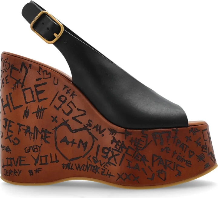 Maxime Wedge Sandals, , - Black