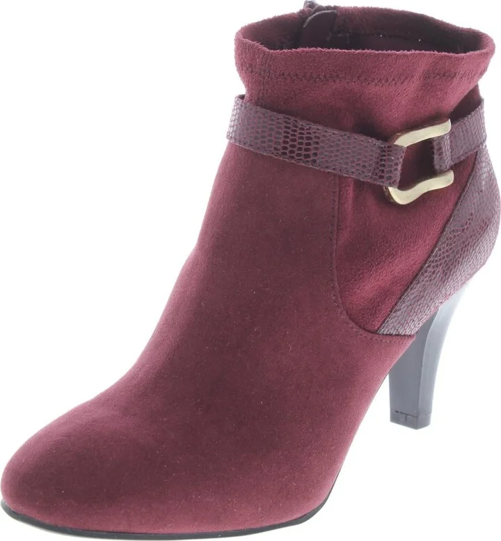 Maxinee Womens Padded Insole Faux Suede Booties
