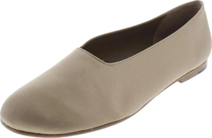Maxwell 2 Womens Satin Round Toe Ballet Flats