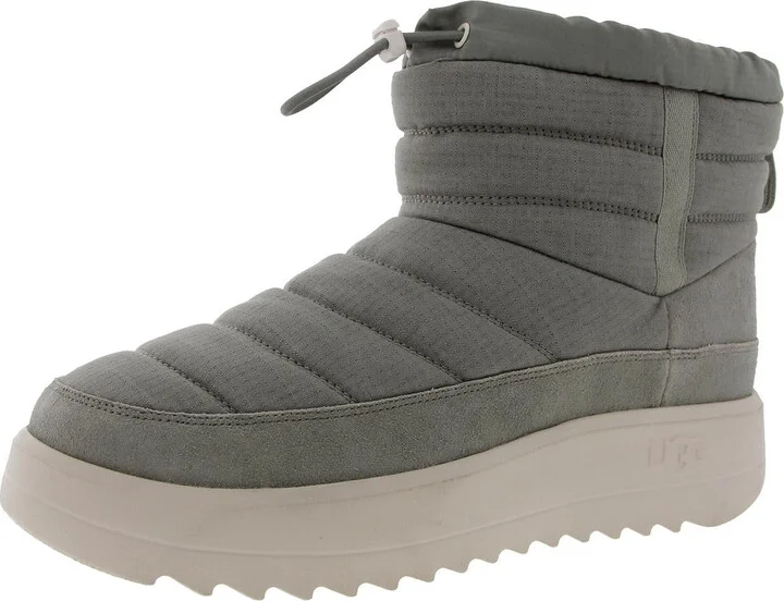 Maxxer Mini Mens Mixed Media Quilted Winter & Snow Boots
