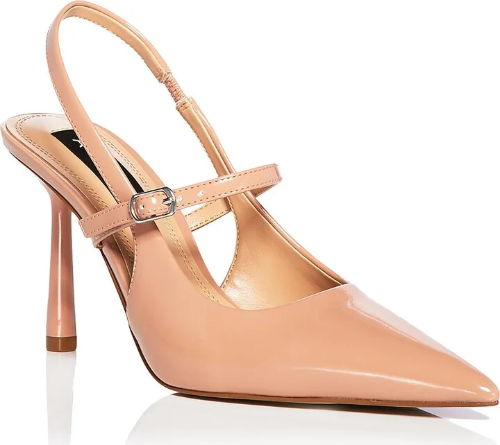 Maxy Womens Leather Slip On Flatform Sandals