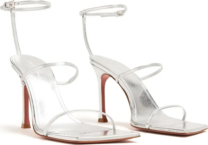 Maya 95mm metallic leather sandals - Image 2