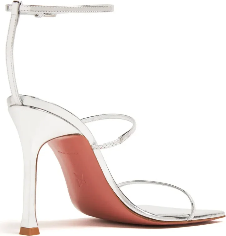 Maya 95mm metallic leather sandals - Image 3