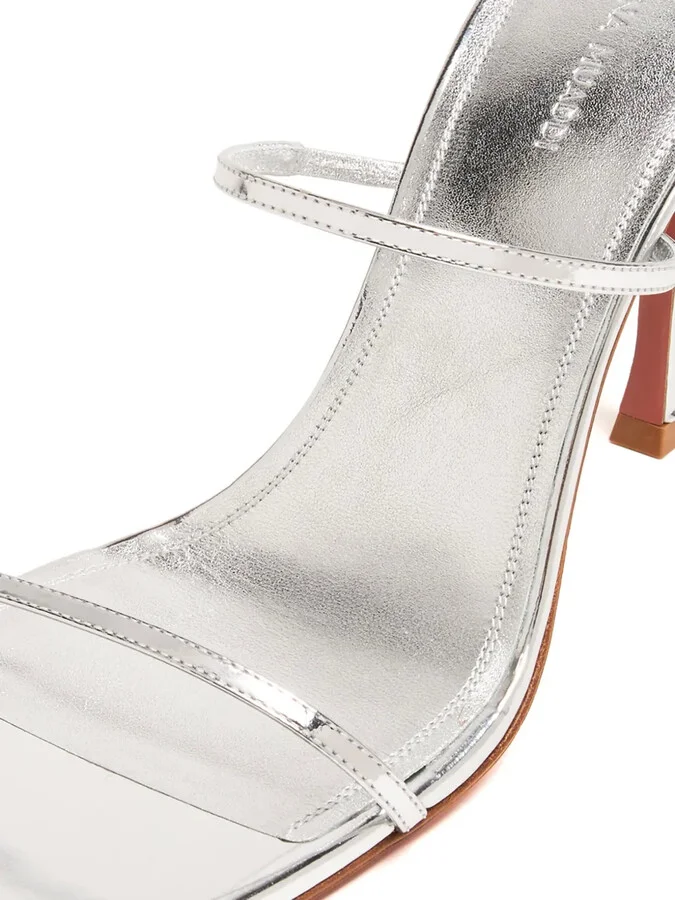 Maya 95mm metallic leather sandals - Image 4