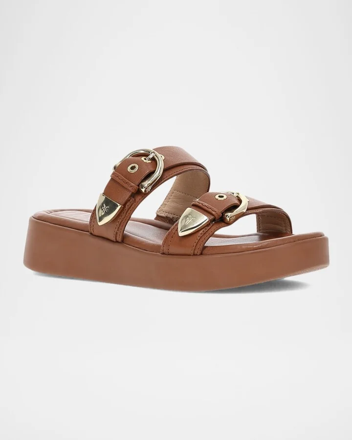 Maya Double Buckle Slide Sandals - Image 4
