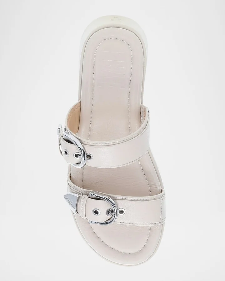 Maya Double Buckle Slide Sandals - Image 8