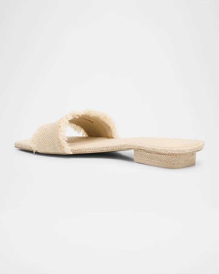 Maya Frayed Jute Flat Sandals - Image 7
