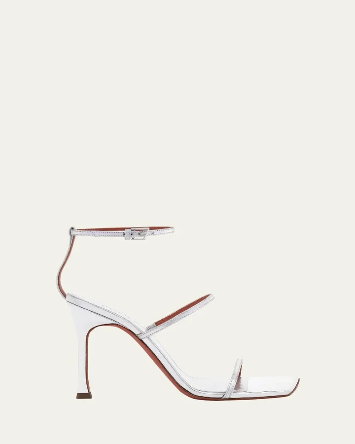 Maya Metallic Strappy Stiletto Sandals