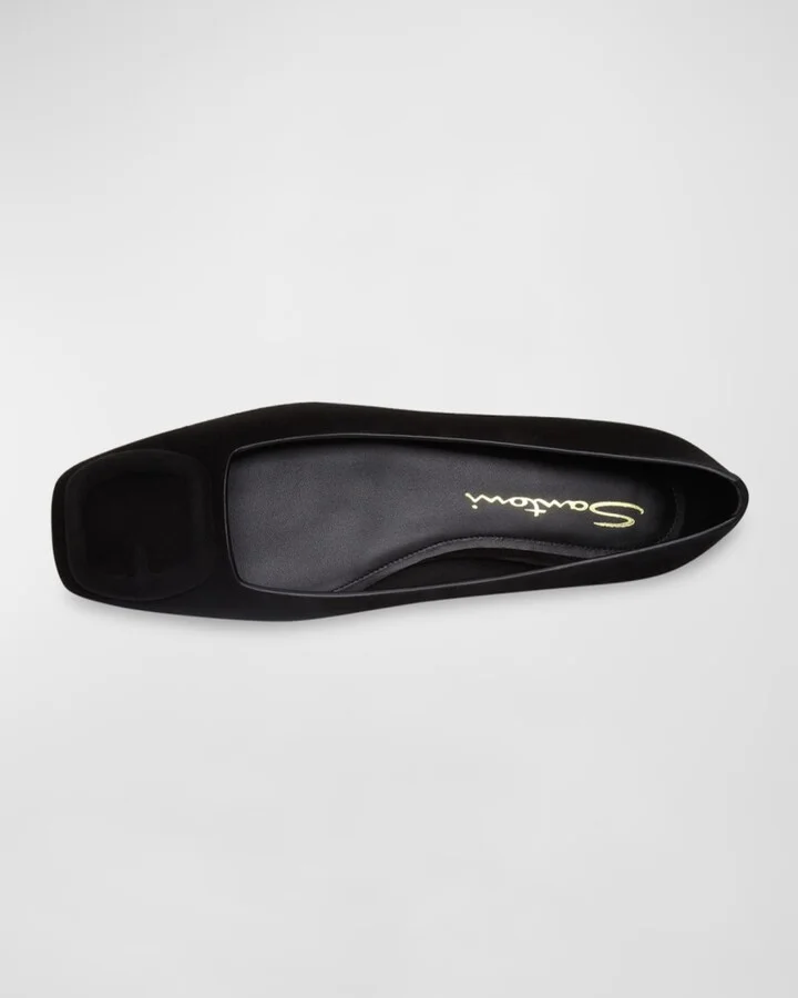 Maya Suede Buckle Ballerina Flats - Image 6