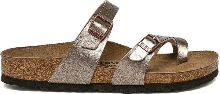 Mayari metallic double-buckle sandals
