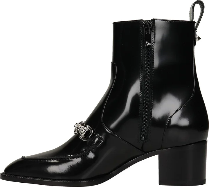 Mayerswing High Heels Ankle Boots In Black Leather - Image 3