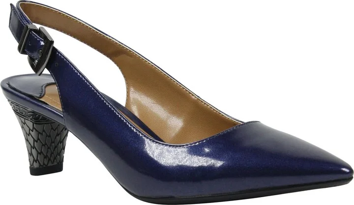 Navy Faux Leather