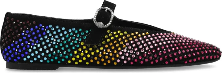 Mayfair crystal-embellished ballet flats
