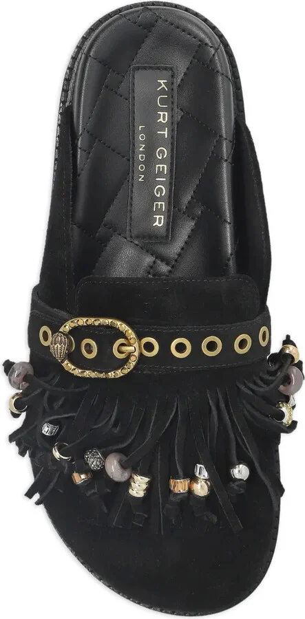 Mayfair fringe embellished buckle mules - Image 3