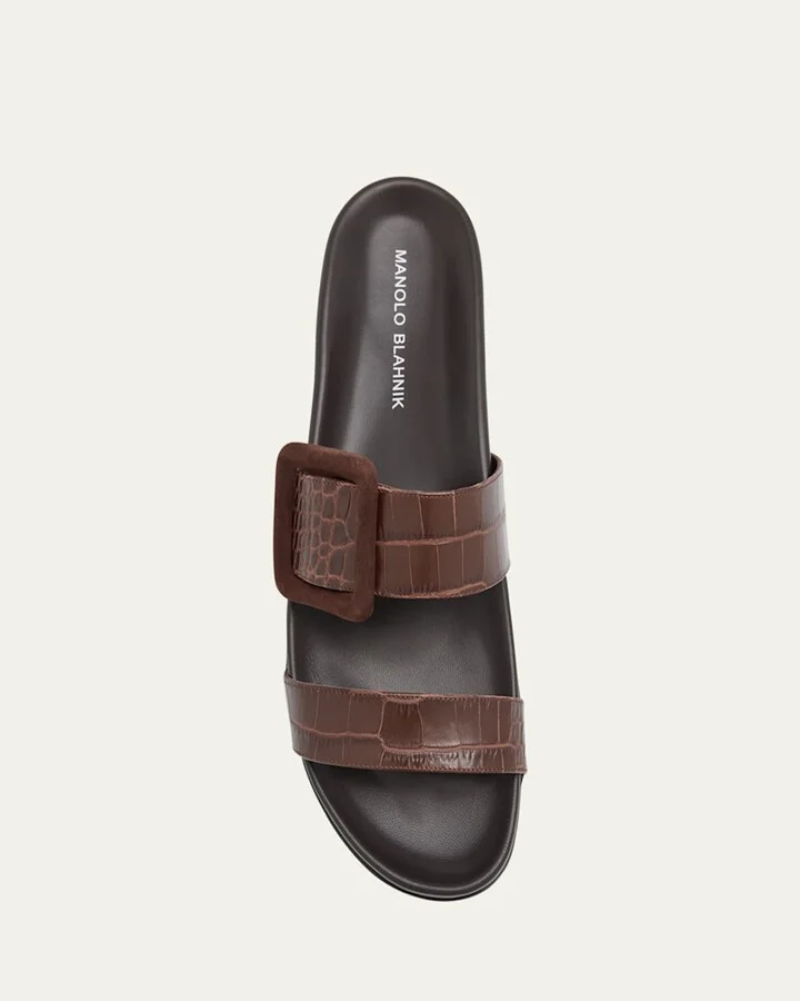 Mayfu Fussbett Croco Slide Sandals - Image 8