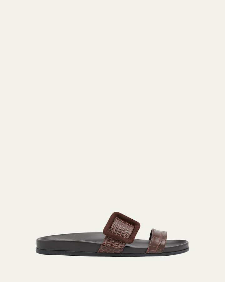 Mayfu Fussbett Croco Slide Sandals