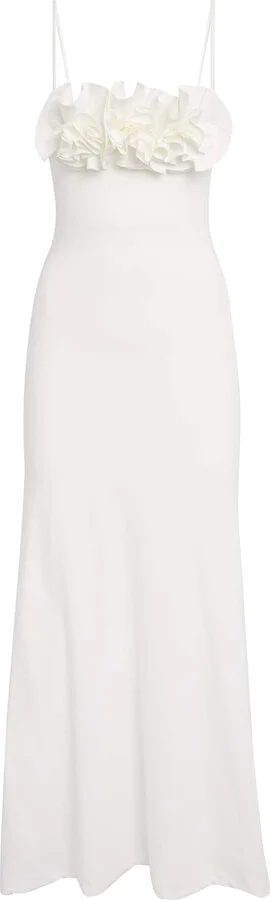 Maygel Coronel Appliqué Rose Aura Midi Dress