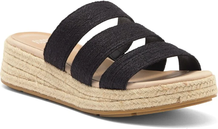 Mayla Espadrille Platform Wedge Slide Sandal