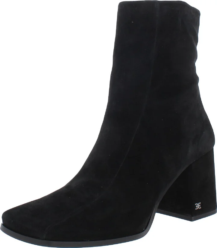 Mayla Womens Suede Square Toe Ankle Boots
