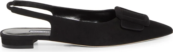 Maylura Buckle Pointed Toe Slingback Flat - Image 3