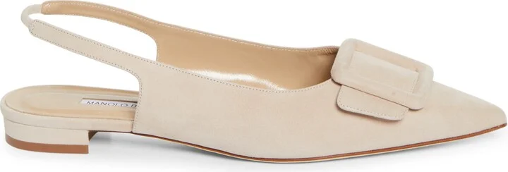 Maylura Buckle Pointed Toe Slingback Flat - Image 3