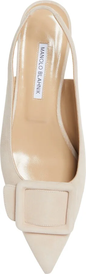 Maylura Buckle Pointed Toe Slingback Flat - Image 5