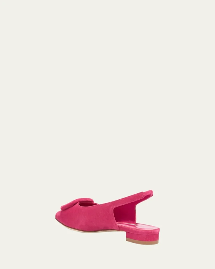 Maylura Suede Slingback Ballerina Flats - Image 3