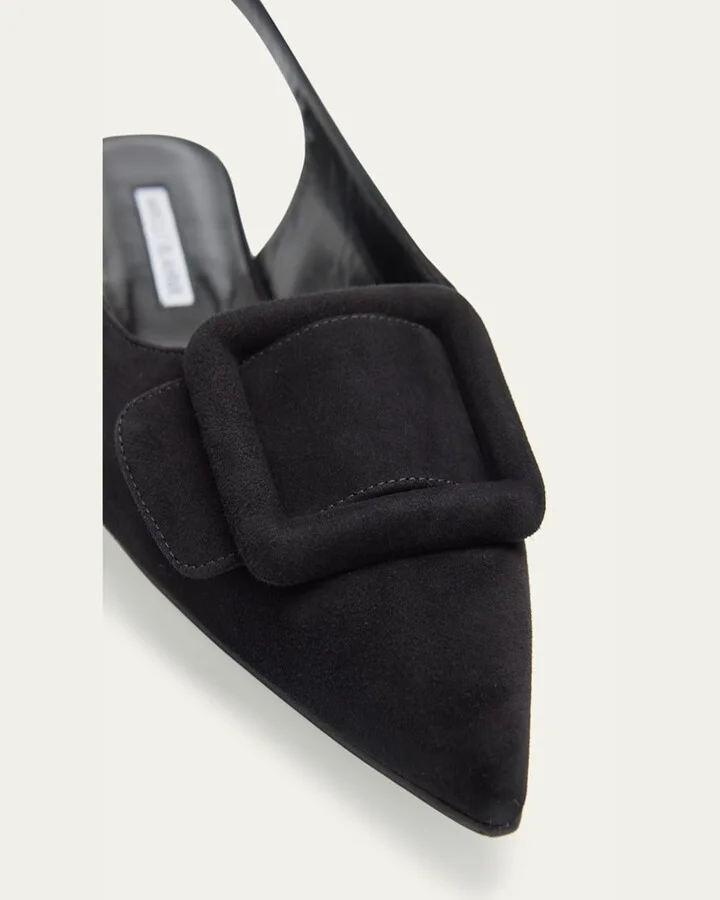 Maylura Suede Slingback Ballerina Flats - Image 9
